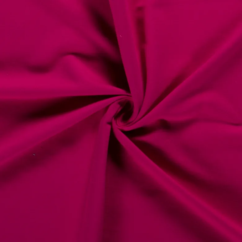 Tissu jersey French terry coloris rose fuchsia - OEKO TEX