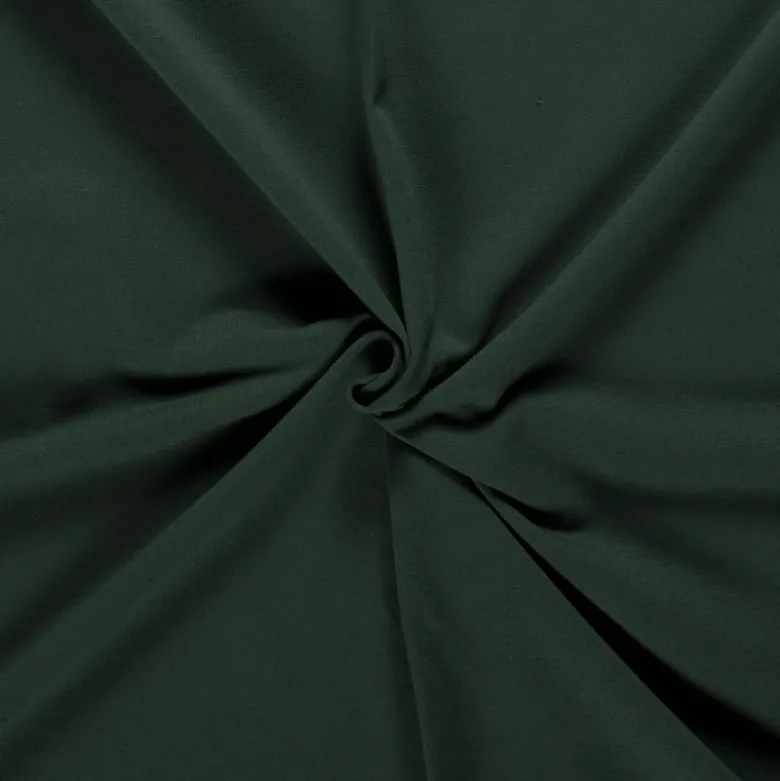Tissu jersey French terry coloris vert sapin - OEKO TEX