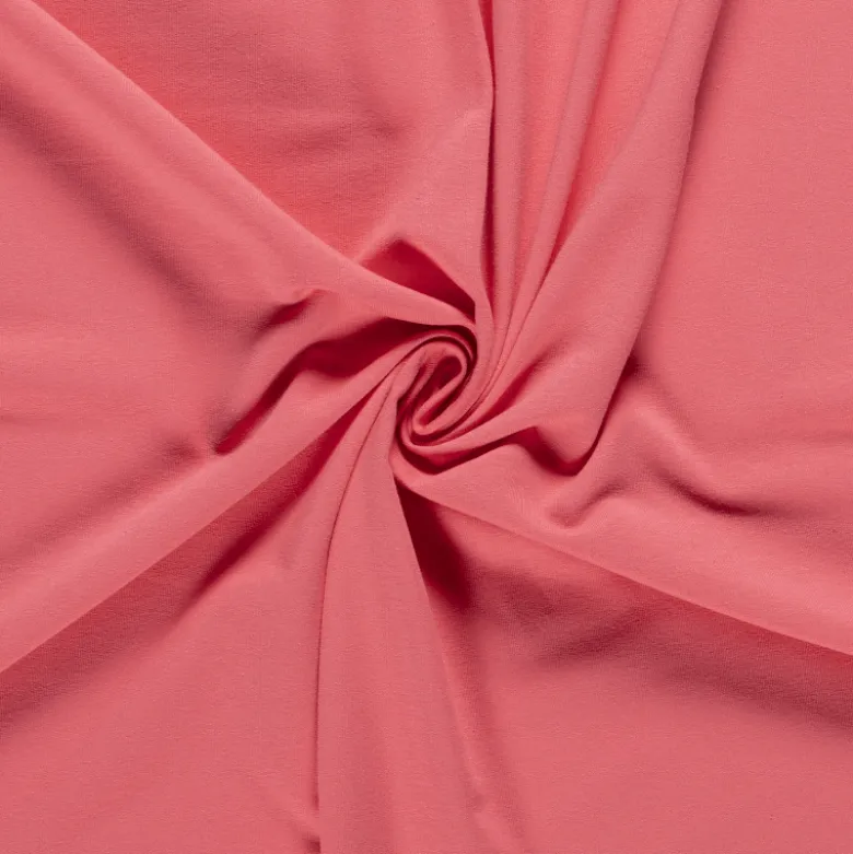 Tissu jersey French terry coloris rose foncé - OEKO TEX