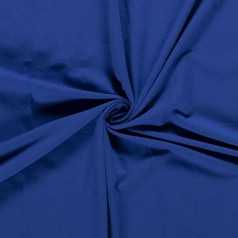 Tissu jersey French terry coloris bleu cobalt - OEKO TEX