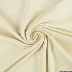 Tissu jersey French terry coton bio écru lavé - OEKO TEX