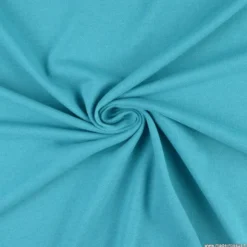 Tissu jersey maille polo bleu turquoise - OEKO TEX
