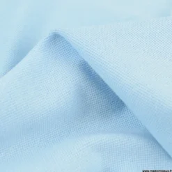 Tissu jersey maille polo bleu clair - OEKO TEX