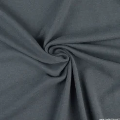 Tissu jersey maille polo gris anthracite - OEKO TEX