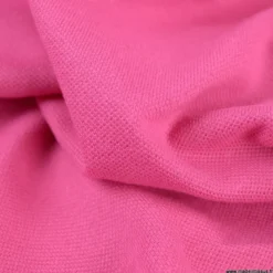 Tissu jersey maille polo rose fuchsia - OEKO TEX