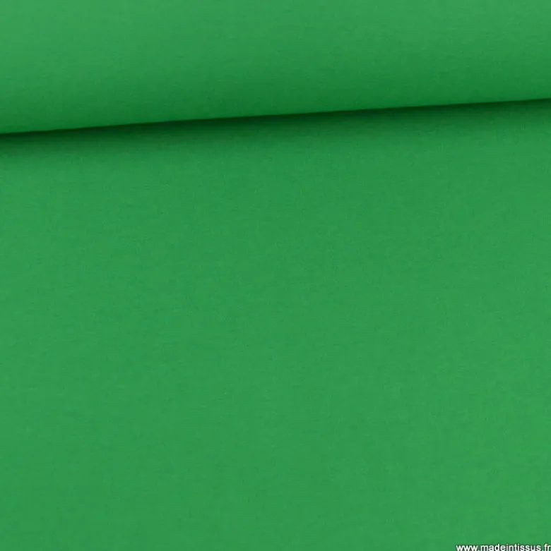 Tissu jersey maille polo vert - OEKO TEX