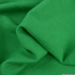 Tissu jersey maille polo vert - OEKO TEX