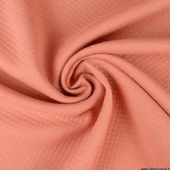 Tissu Jersey matelassé mini losange Marsala - OEKO TEX standard 100