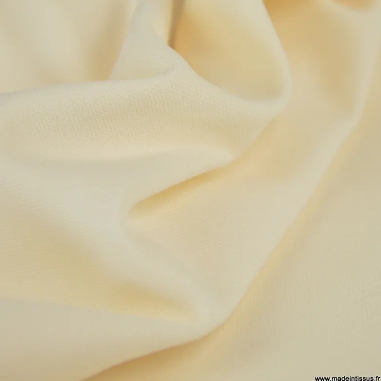 Tissu Jersey milano piqué - Blanc cassé