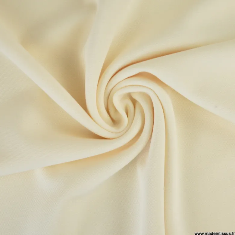 Tissu Jersey milano piqué - Blanc cassé