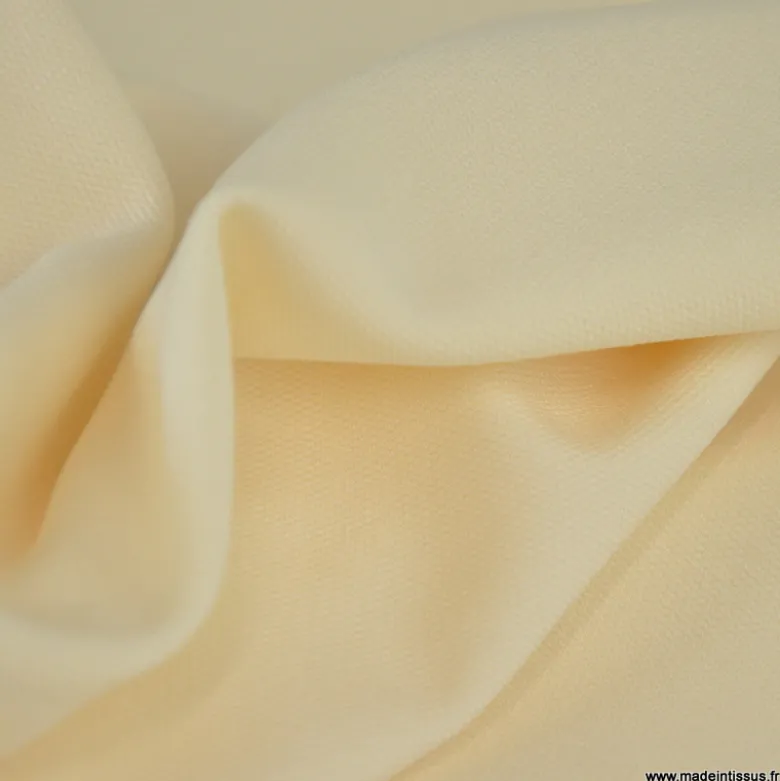 Tissu Jersey milano piqué - Blanc cassé