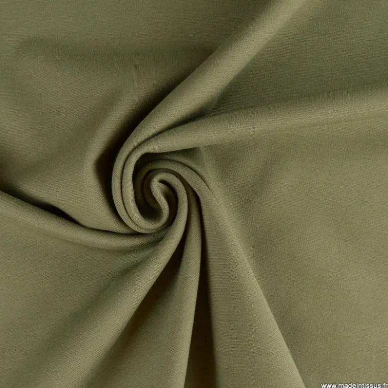 Tissu Jersey milano uni coloris tilleul - OEKO TEX