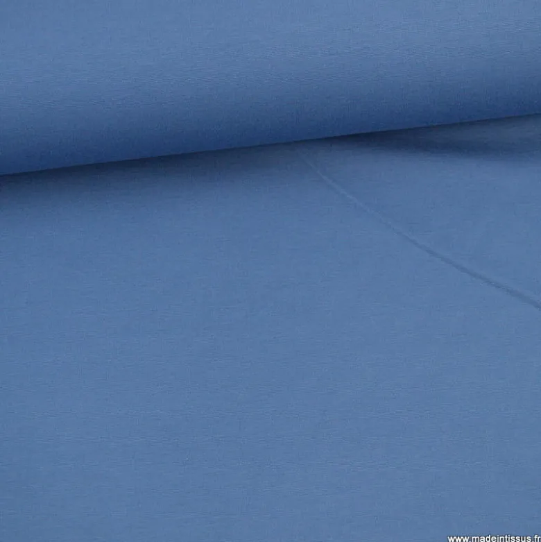 Tissu Jersey milano uni coloris bleu indigo - OEKO TEX