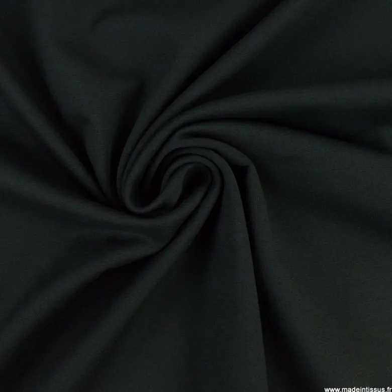 Tissu Jersey milano uni coloris noir - OEKO TEX