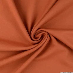 Tissu Jersey milano uni coloris brique - OEKO TEX
