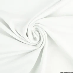 Tissu Jersey milano uni coloris blanc - OEKO TEX