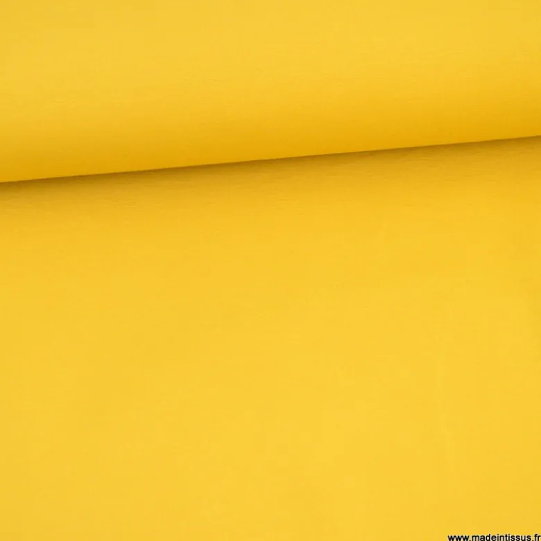 Tissu Jersey milano uni coloris jaune - OEKO TEX
