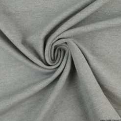 Tissu Jersey milano uni coloris gris chiné - OEKO TEX