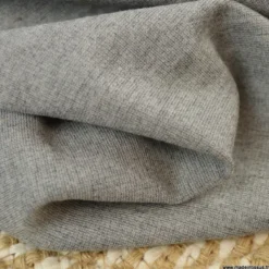 Tissu Jersey milano uni coloris gris chiné - OEKO TEX