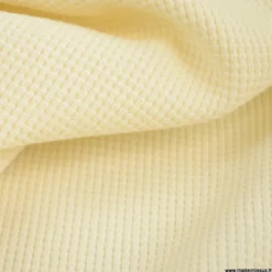 Tissu jersey nid d'abeille Ecru - OEKO TEX