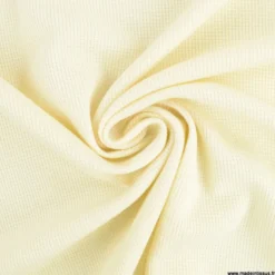 Tissu jersey nid d'abeille Ecru - OEKO TEX
