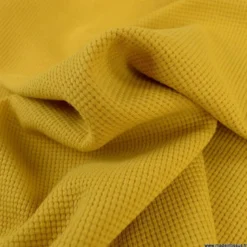 Tissu jersey nid d'abeille moutarde - OEKO TEX