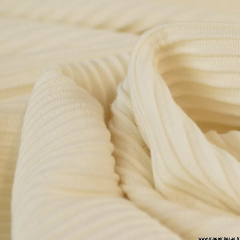 Tissu jersey ottoman - Naturel