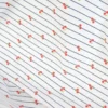 Tissu jersey à rayures bleues et cerises - OEKO TEX