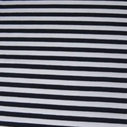 Tissu jersey à rayures larges type marinière Noir et blanc - OEKO TEX