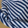 Tissu jersey à rayures larges type marinière Bleu Indigo et blanc - OEKO TEX