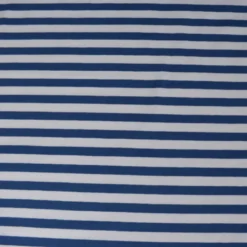 Tissu jersey à rayures larges type marinière Bleu Indigo et blanc - OEKO TEX