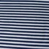 Tissu jersey à rayures larges type marinière Bleu marine et blanc - OEKO TEX