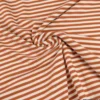 Tissu jersey à rayures type marinière Brique et blanc - OEKO TEX