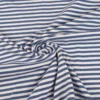 Tissu jersey à rayurestype marinière Indigo et blanc - OEKO TEX