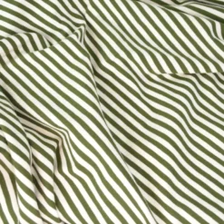 Tissu jersey à rayures type marinière vert bouteille et blanc - OEKO TEX