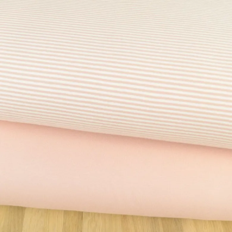Tissu jersey rose clair - OEKO TEX