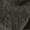 Tissu jersey torsadé gris anthracite