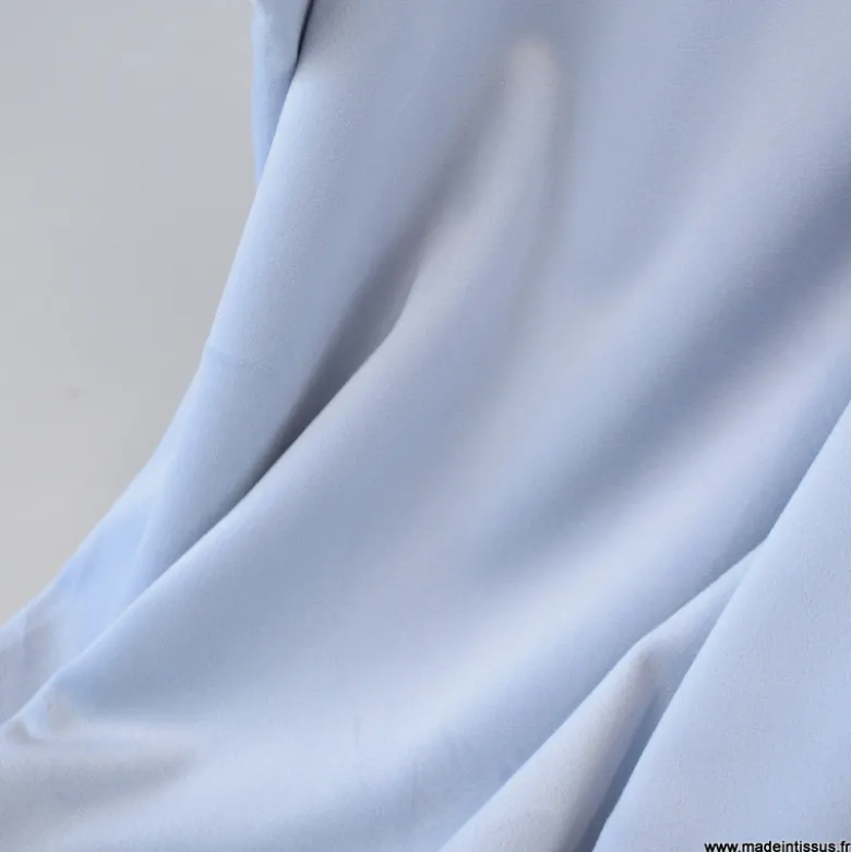 Tissu jersey velours Chilly ultra doux - Bleu ciel