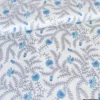 Tissu Kokka motif fleurs bleues - collection Botanical Flower