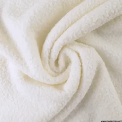 Tissu Lainage Bouclette blanc cassé