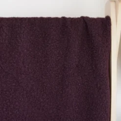 Tissu Lainage Bouclette - Lie de Vin