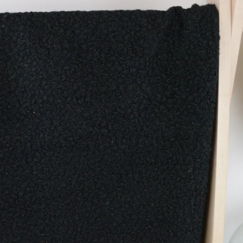 Tissu Lainage Bouclette - Noir