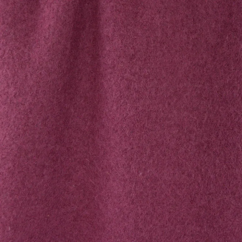 Tissu Laine bouillie coloris bordeaux 100% laine - oeko-tex