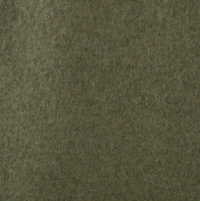 Tissu Laine bouillie coloris kaki 100% laine - oeko-tex