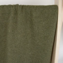 Tissu Laine bouillie coloris kaki 100% laine - oeko-tex
