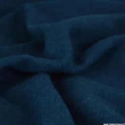 Tissu Laine bouillie 100% laine - coloris Pétrole foncé