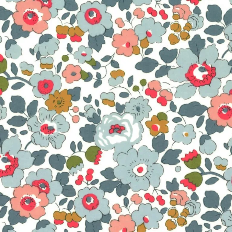 Tissu Liberty Betsy Gris – Coton Tana Lawn™ au mètre