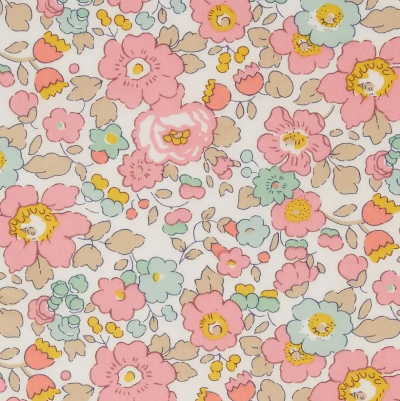 Tissu Liberty Betsy Rose et Vert Cupcake - OEKO TEX