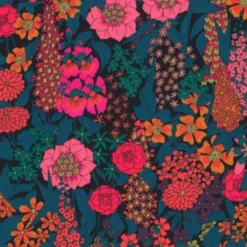 Tissu Liberty Ciara bleu et Rose - OEKO TEX