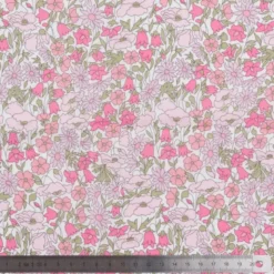 Tissu Liberty collection Poppy Métallic Rose - OEKO TEX